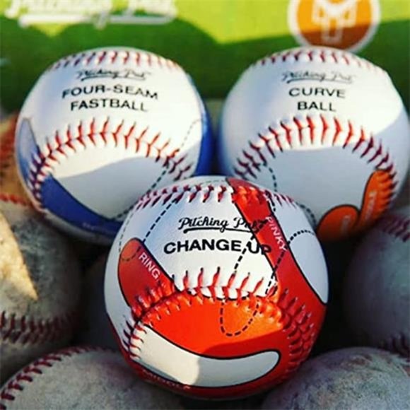 Pitching Pal - Best Training Aid for Pitching - Pack of 3 Balls 4 Seam Fastball